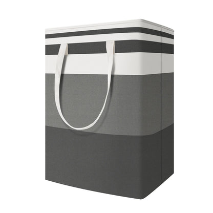 Grote Opvouwbare Wasmand Met Versterkte Handvatten 75L Waterdicht Zwart Grijs 75L