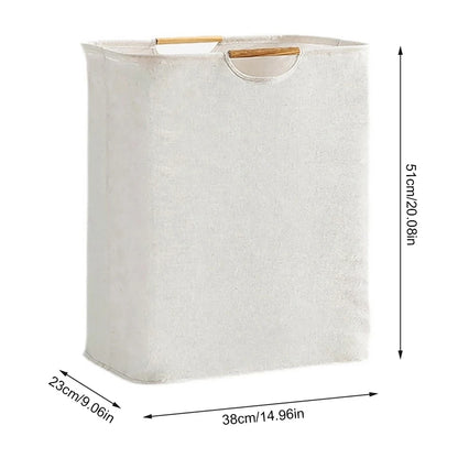 Grote Vouwbare Wasmand met Handvat voor Vuile Kleding 27x40x56cm
