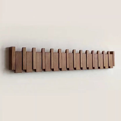 Handgemaakte Piano Coatrack | Luxe Wand Kapstok Design notenhout
