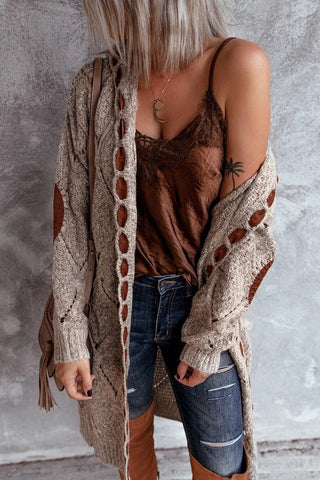 Stijlvol Lang Dames Vest - Comfy met Capuchon Bruin