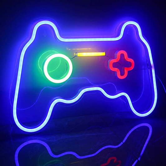 Joystick Neon Wandlamp Voor Gamer Kamer met Dimbare Functie