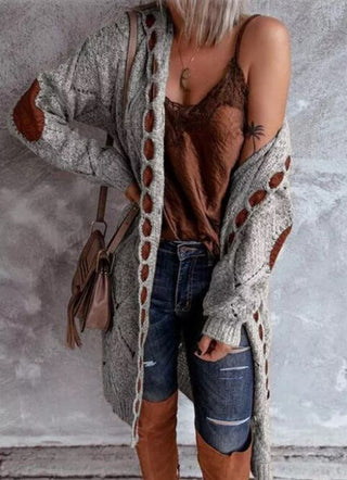 Stijlvol Lang Dames Vest - Comfy met Capuchon Grijs