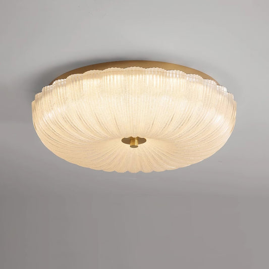 Plafondlamp Ripple Glas 20 Cm Diameter Warm Wit Licht
