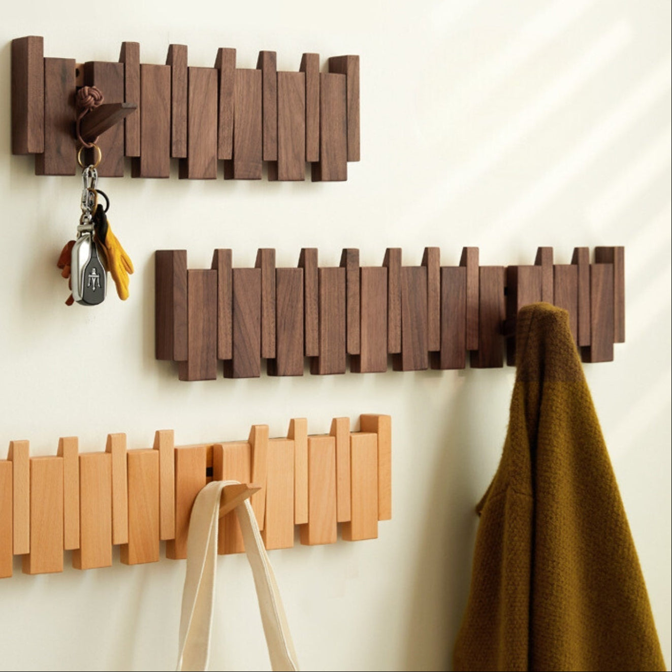 Handgemaakte Piano Kapstok | Luxe houten kapstok in pianovorm