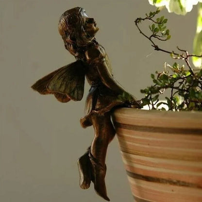 Hangende Resin Fairy Cup Tuindecoratie Antieke Look voor Bloempotten C S