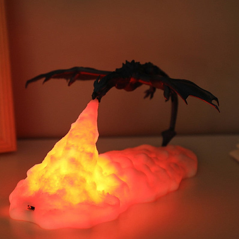 Draadloze LED Nachtlamp Dracarys Draak – Multicolor Nachtlampje Slaapkamer voor Fantasy Fans