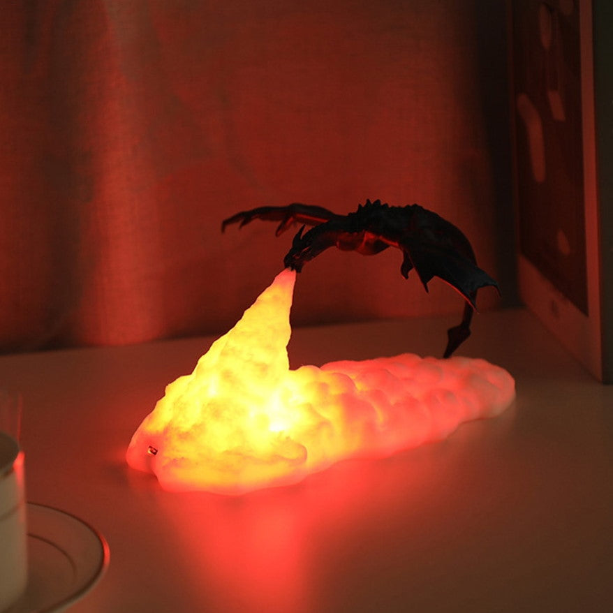 Draadloze LED Nachtlamp Dracarys Draak – Multicolor Nachtlampje Slaapkamer voor Fantasy Fans