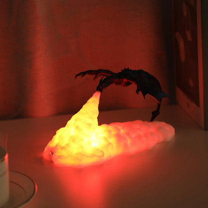 Draadloze LED Nachtlamp Dracarys Draak – Multicolor Nachtlampje Slaapkamer voor Fantasy Fans
