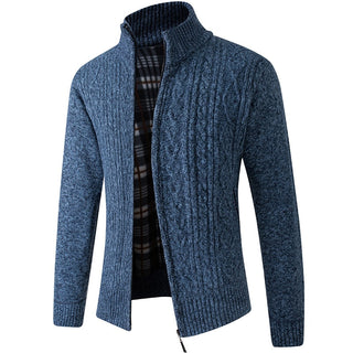 Dervaux Heren Vest van Katoen Motief Blauw