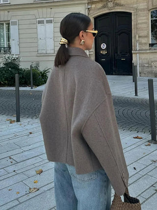 Savanne | Stijlvolle Dames Jas van Wolmix voor Herfst/Winter – Klassiek & Warm