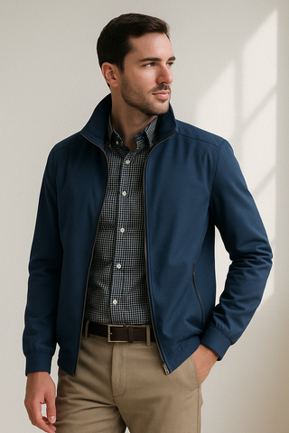 Hommes | Heren Tussenjas – Winddichte Bescherming & Moderne Pasvorm Blauw