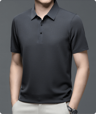 Heren | Polo shirt met textuur voor heren – elegante structuur en klassieke pasvorm