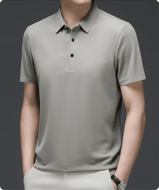 Heren | Polo shirt met textuur voor heren – elegante structuur en klassieke pasvorm