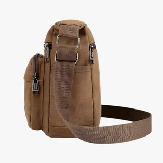 Homme | Multifunctionele canvas schoudertas voor heren