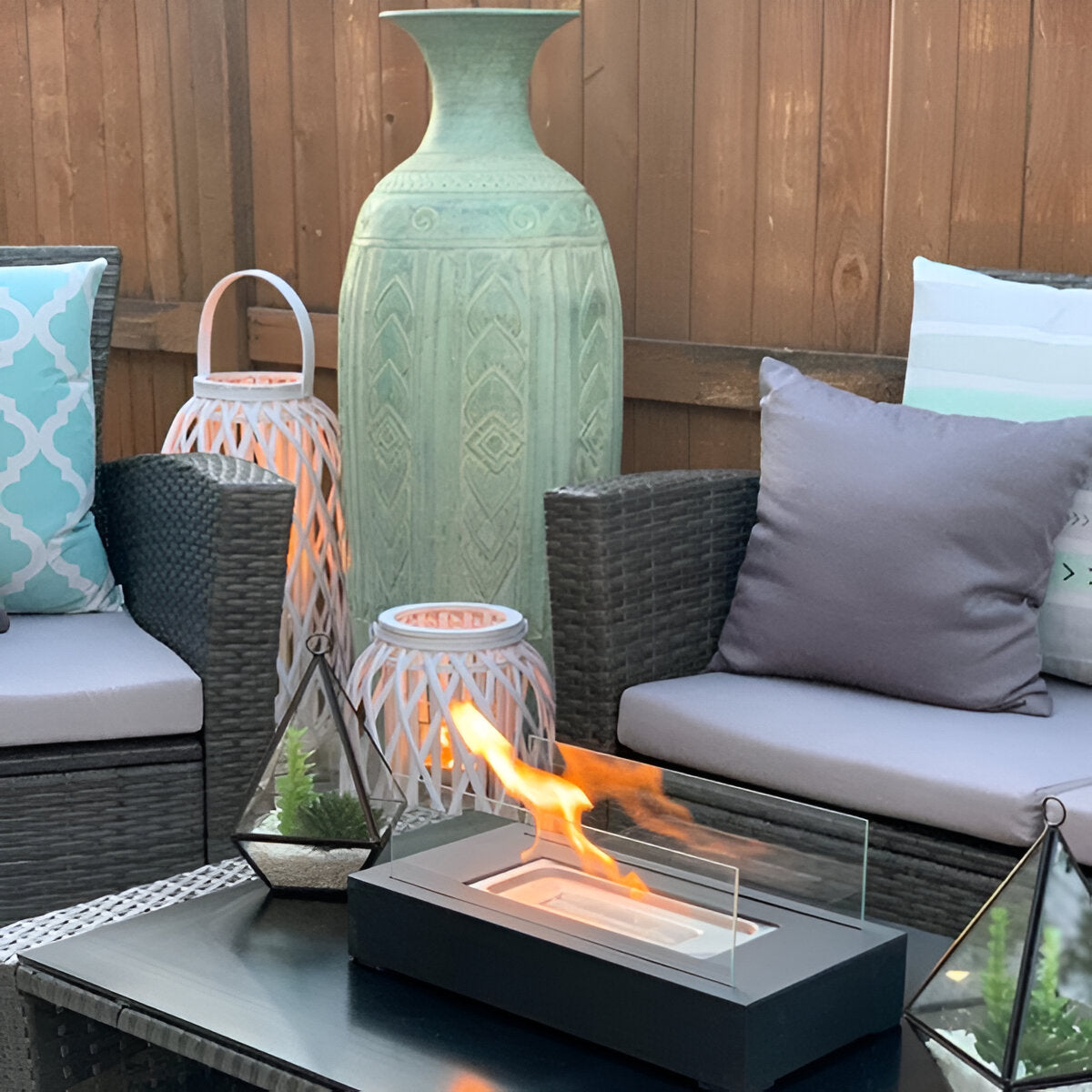 Serenifire tafel open haard -recht -wing bio -ethanol -tabel open haard brandweerkazerne