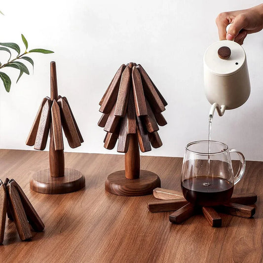 Houten Coasters Ambachtelijke Houten Onderzetters Natuurlijk Walnoot
