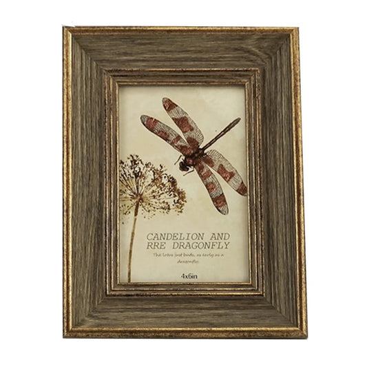 Houten Fotolijst Retro Groen met Gouden Accenten Diverse Maten Libelle