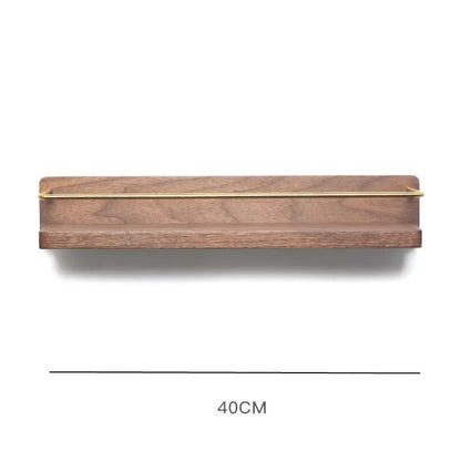 Houten Handdoekrek met Papierhouder voor Wandmontage Minimalistisch 40cm A