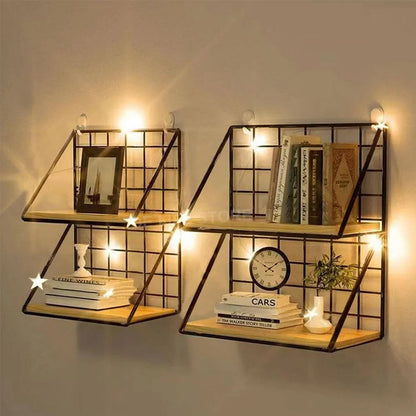 Houten Kruidenset Met Metalen Frame Voor Wandmontage