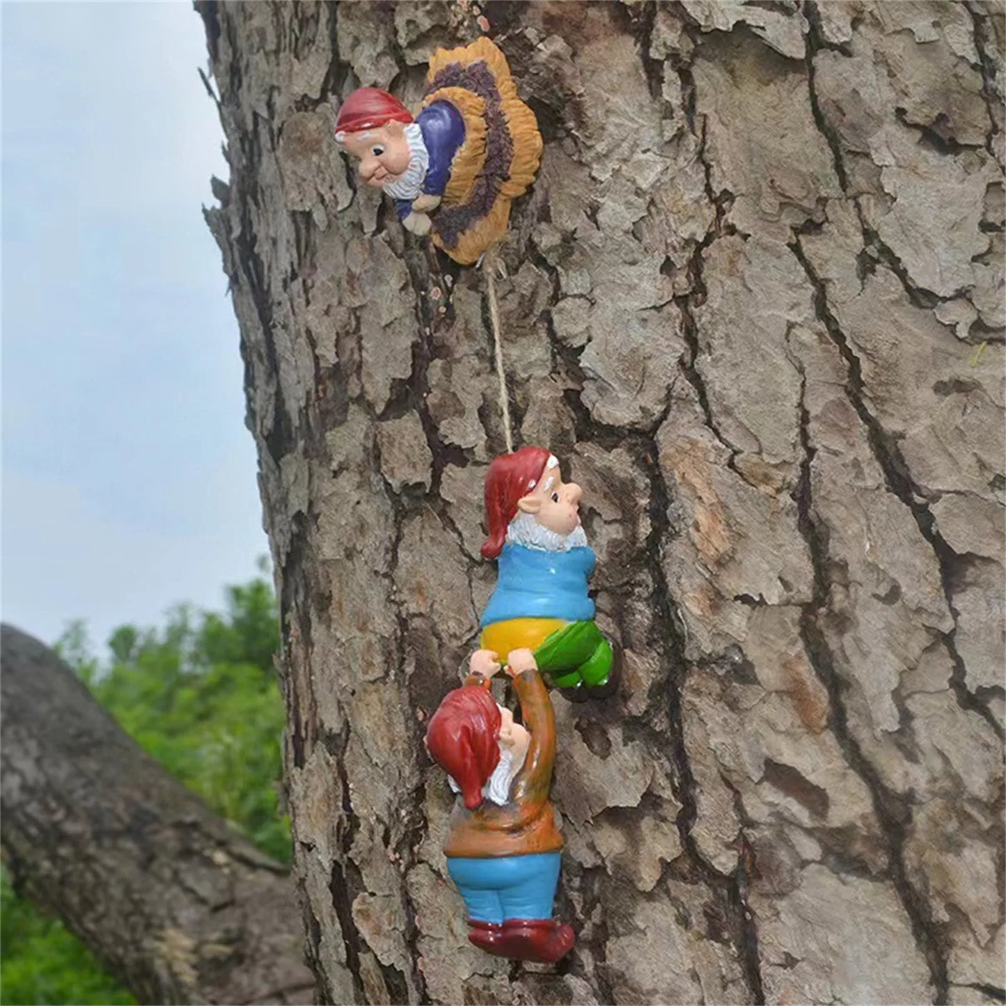 Houten Tuinbeeld Gnome Sculptuur voor Speelse Tuinornamenten A One Size