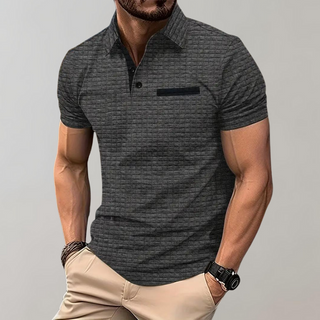 Hugo Classic herenpolo met ademend katoen voor optimaal comfort. Grijs