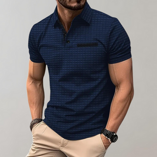 Hugo Classic herenpolo met ademend katoen voor optimaal comfort. Marineblauw