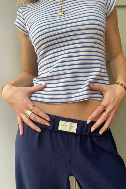 Gestreepte Comfortbroek | Katoen | Comfort & Stijl