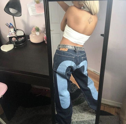 Jackson Street Baggys | Vintage Jeans in Retro-Stijl voor Dames Blauw