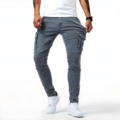 Stretch Denim Cargo Broek