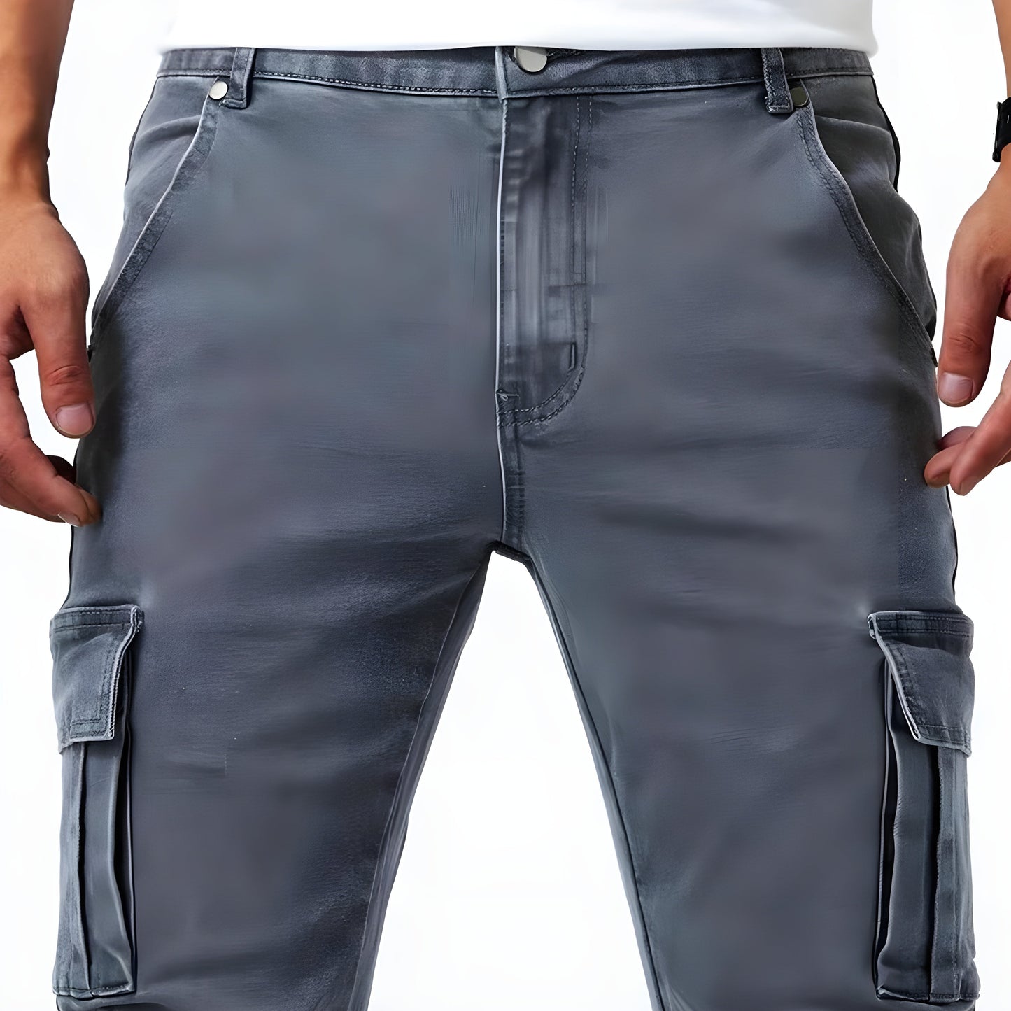 Stretch Denim Cargo Broek