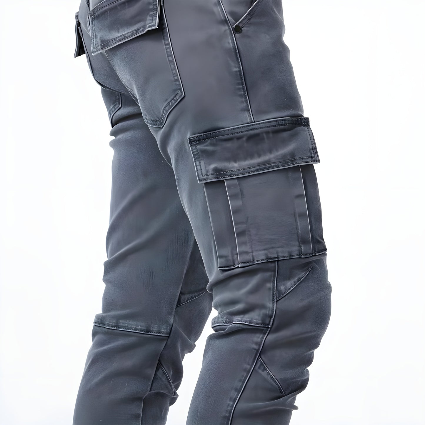 Stretch Denim Cargo Broek