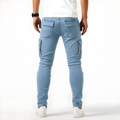 Stretch Denim Cargo Broek