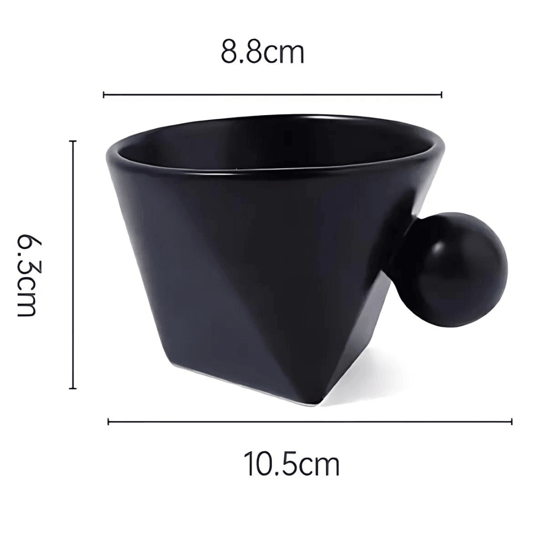 Keramische Koffiemok Voor Koffie Thee En Warme Dranken Zwarte kop