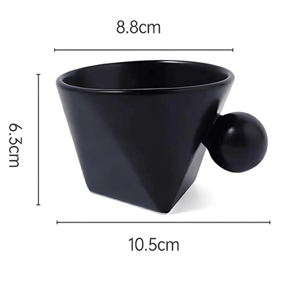 Keramische Koffiemok Voor Koffie Thee En Warme Dranken Zwarte kop