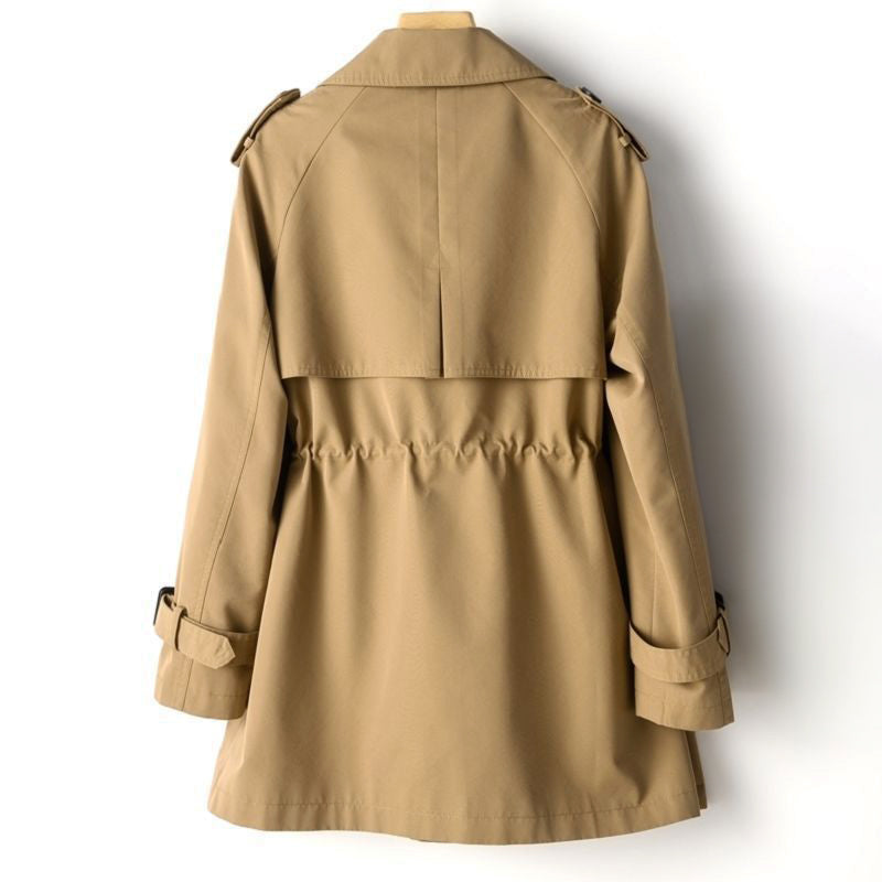 Trenchcoat Dames Stijlvolle Revers Met Notched Kraag