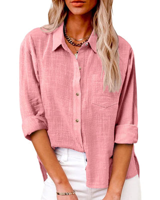 Isana | Damesblouse – Elegante alledaagse stijl, losse pasvorm en maximaal comfort Roze