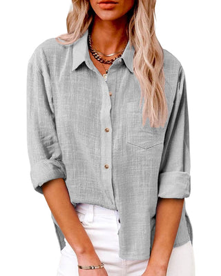 Isana | Damesblouse – Elegante alledaagse stijl, losse pasvorm en maximaal comfort grijs