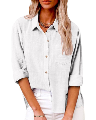 Isana | Damesblouse – Elegante alledaagse stijl, losse pasvorm en maximaal comfort Wit