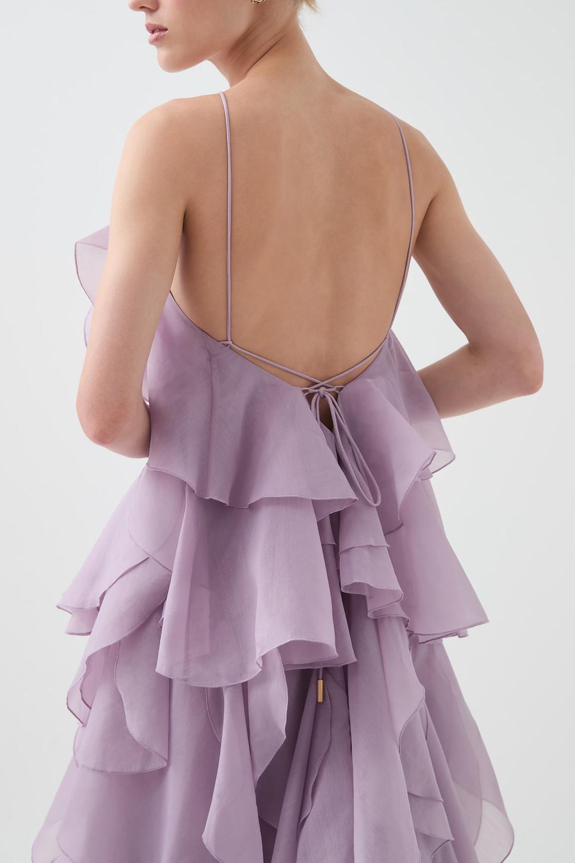 3D Bloem Halter Nek Franje Maxi Jurk