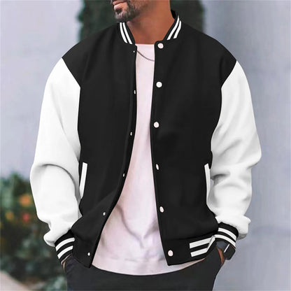 Casual Baseballjack Voor Heren Baseballstijl Lichte Model - Winterjas Heren Zwart
