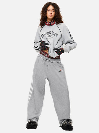 Jazzlyn - Stijlvolle Grijze Joggingbroek met Dubbele Tailleband 4