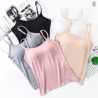 Zahara | Comfortabel tanktopje met ingebouwde bh – Hemdje & Slankmakende Minimalistische Sportieve Top