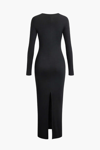 Jura | Lange Maxi Jurk Dames - Asymmetrisch Ontwerp met Halssplit 8