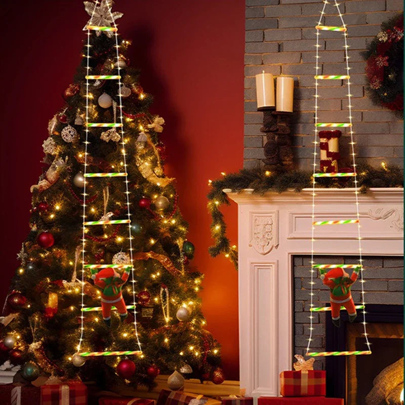 KerstLuxe Santa Claus Klimtouw LED Sfeerverlichting – 1M / 3M USB String Light 2