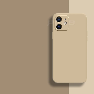 Liquid Silicone Case | Zachte beschermende case voor iPhone 11, 12 en 13 Khaki