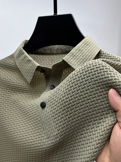 Zwarte Polo Heren Katoen Slanke Pasvorm Perfect Voor Casual en Formele Gelegenheden Khaki