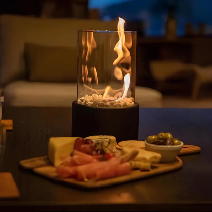 Klassieke Open Vlam Olielamp Met Glazen Cilinder Decoratie