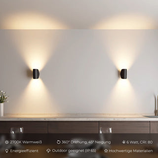 Wandlamp Polaris 2.0 met Roteerbare LED Verlichting voor Binnen en Buiten – Stijlvol, Waterdicht, Energiezuinig