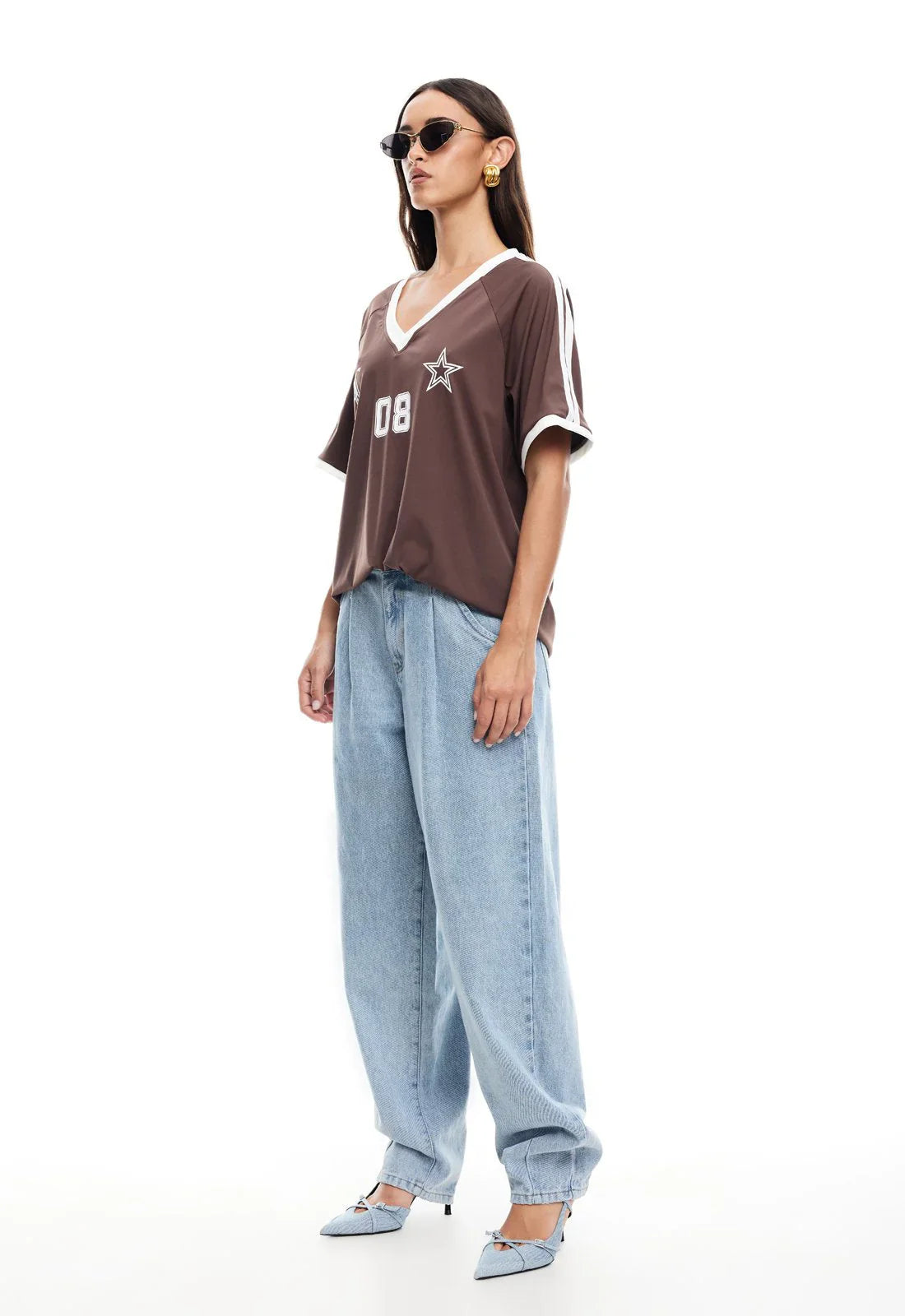 Met Altijd Liefde Spectate Top Oversized V-Hals Jersey SEREIN