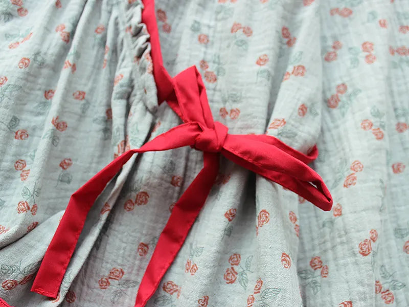 Kimono Plattelandsroos Katoenen Gazen Pyjama Set